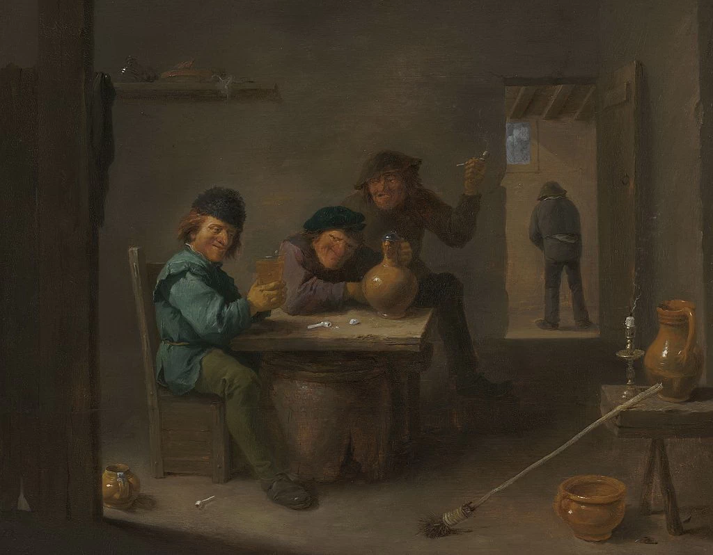 Bevitori in una taverna